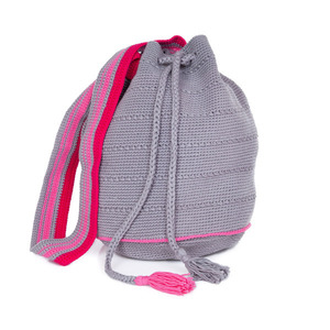 Πλεκτή καλοκαιρινή τσάντα ώμου - χιαστί, crochet, minimal, chic, boho, πλεκτές τσάντες, ώμου, πουγκί