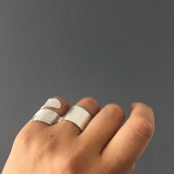 Simplicity Works | Χειροποίητο δαχτυλίδι, ασήμι 925, καθημερινό, απλό σχέδιο - statement, αυξομειούμενα, ασήμι, minimal, χειροποίητα, μοναδικό, καθημερινό, boho, ασήμι 925 - 5