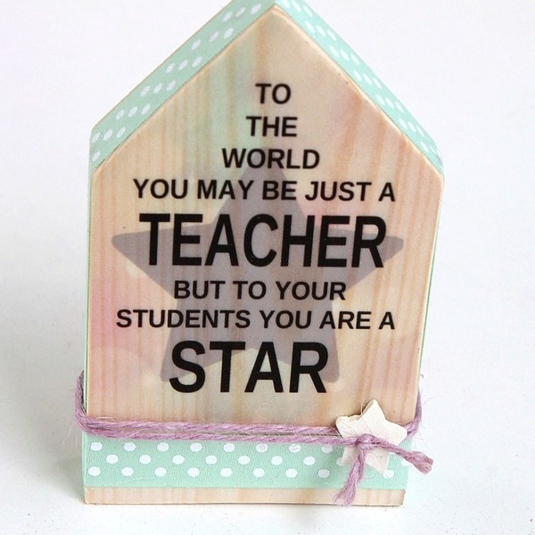TEACHER-STAR - δώρα για δασκάλες, διακοσμητικό, διακοσμητικά, σχολικό, δώρο, χειροποίητα, πρωτότυπο, αστέρι, ξύλο, σπίτι - 2