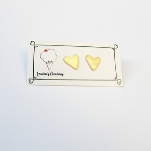 Καρδούλες σκουλαρίκια - επιχρυσωμένα, ασήμι 925, καρδιά, cute, σκουλαρίκια, χειροποίητα, ασημένια, καρφωτά, δώρα αγίου βαλεντίνου