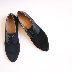 Lavada Oxford Shoes - Νο 42 - δέρμα, chic, βελούδο, χειροποίητα, minimal, casual