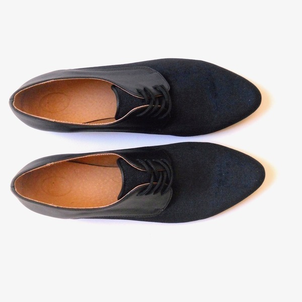 Lavada Oxford Shoes - Νο 42 - δέρμα, chic, βελούδο, χειροποίητα, minimal, casual - 2