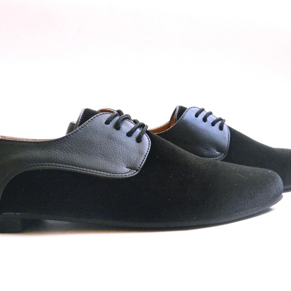 Lavada Oxford Shoes - Νο 42 - δέρμα, chic, βελούδο, χειροποίητα, minimal, casual - 3