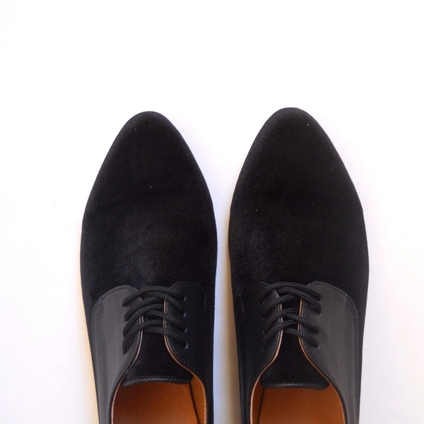 Lavada Oxford Shoes - Νο 42 - δέρμα, chic, βελούδο, χειροποίητα, minimal, casual - 4