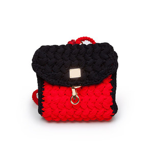 Πλεκτό χειροποίητο mini backpack - chic, μοντέρνο, crochet, πλάτης, σακίδια πλάτης, πρωτότυπο, all day, minimal, πλεκτές τσάντες