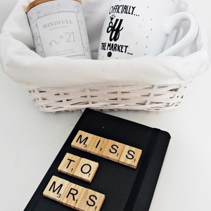 Bride Gift Box "MISS to MRS" - ζωγραφισμένα στο χέρι, πρωτότυπο, χειροποίητα, δώρα γάμου, mr & mrs, δωράκι, personalised, gift - 5