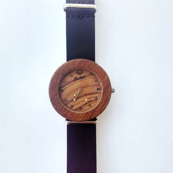 “Οres” – Auxo [Αυξώ] | Handmade wooden watch - δέρμα, ξύλο, ρολόι, χειροποίητα, αξεσουάρ, απόλυτο αξεσουάρ, unisex, unique - 2