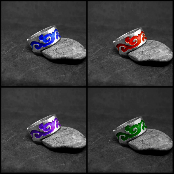 "Multicolour rings" - Χειροποίητα unisex επάργυρα-επίχρυσα δαχτυλίδια με σμάλτο! - καλοκαιρινό, γυναικεία, ανδρικά, σμάλτος, επάργυρα, δαχτυλίδι, minimal, unisex, boho, ethnic, αυξομειούμενα, φθηνά - 2