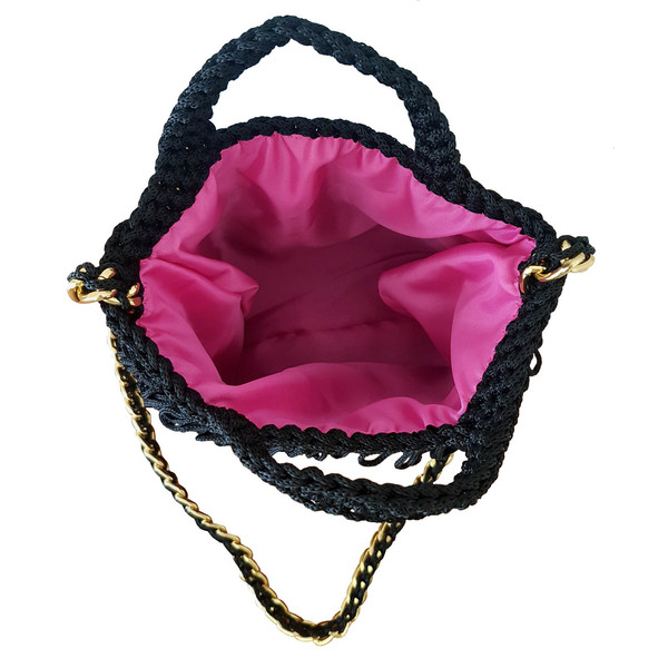 "Poly" shopping bag - S - αλυσίδες, ώμου, all day, πλεκτές τσάντες - 3