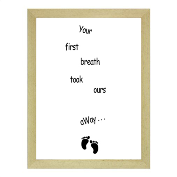 Poster σε κάδρο "Your first breath" - μεγάλο- - διακοσμητικό, πίνακες & κάδρα, κορίτσι, αγόρι, δώρο, δώρα για βάπτιση, παιδικά κάδρα - 4