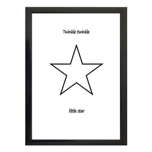 Poster σε κάδρο "Twinkle twinkle little star" - μεγάλο- - πίνακες & κάδρα, κορίτσι, αγόρι, παιδικά κάδρα
