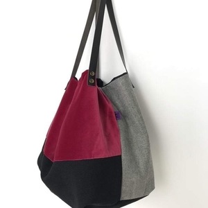 Χειροποίητη τσάντα ώμου oversized διπλής όψης velvet red - ώμου, χειροποίητα, accessories, must αξεσουάρ, καθημερινό, διπλής όψης, βελούδο