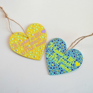 Ξύλινη ζωγραφισμένη καρδιά για δασκάλους - ξύλο, ζωγραφισμένα στο χέρι, είδη δώρου, διακοσμητικά - 4