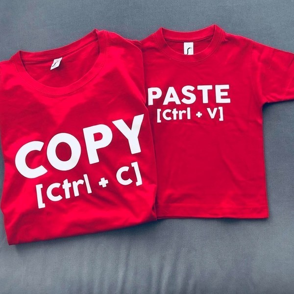Copy - Paste / T-shirt, Κοντομάνικα μπλουζάκια - κορίτσι, αγόρι, δώρα για παιδιά, μαμά και κόρη, παιδικά ρούχα, 1-2 ετών