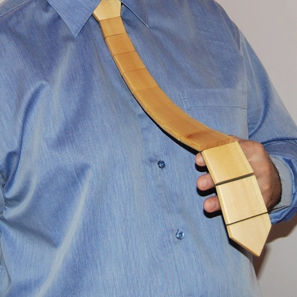 Ξύλινη αντρική γραβάτα Empnoia - ξύλο, ανδρικά, δώρα για άντρες - 4