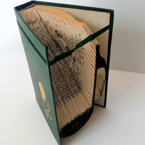 Βιβλίο διακοσμητικό book folding νότα - χαρτί, διακοσμητικά - 4