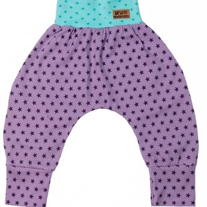 Βρεφικό παντελονάκι με μωβ αστέρια - βρεφικά ρούχα, παιδικά ρούχα, κορίτσι, 0-3 μηνών, 3-6 μηνών, 6-9 μηνών