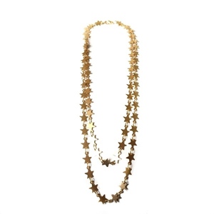 Star light double chain necklace - επιχρυσωμένα, κοντά, layering - 2