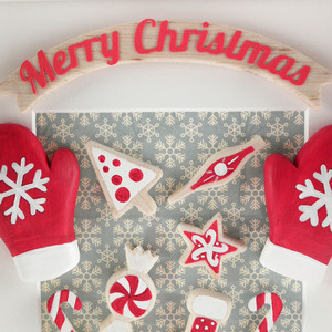 Καδράκι "Merry Christmas" - πίνακες & κάδρα, χριστουγεννιάτικο, διακοσμητικά, χριστουγεννιάτικα δώρα - 3