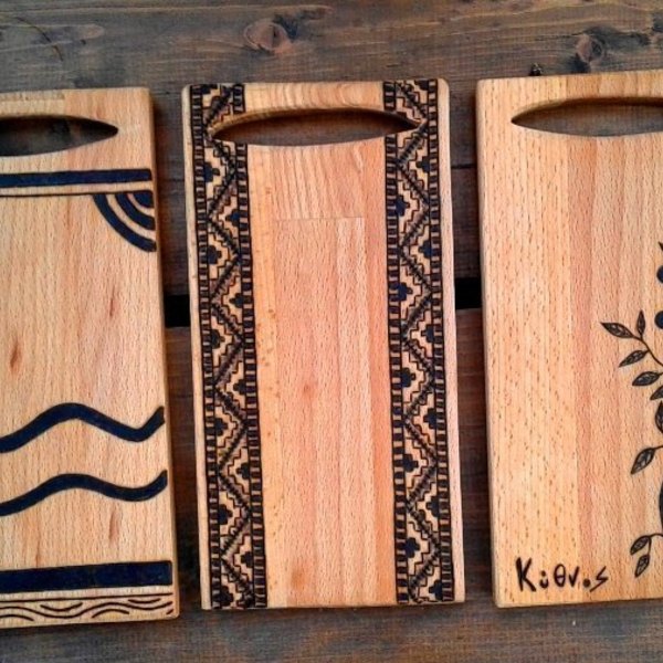 χειροποίητα πλατό-σουπλά by kaz! - ξύλο, δώρο, είδη σερβιρίσματος, πιατάκια & δίσκοι, δίσκοι σερβιρίσματος - 3