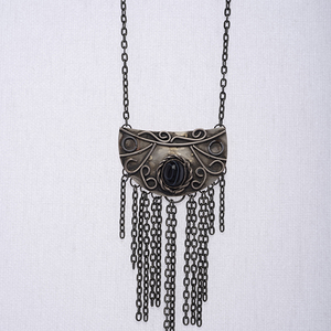 Ασημένιο κρεμαστό αχάτης, boho κρεμαστό (Boho agate pendant) - ασήμι, ασήμι 925, μακριά, Black Friday - 3