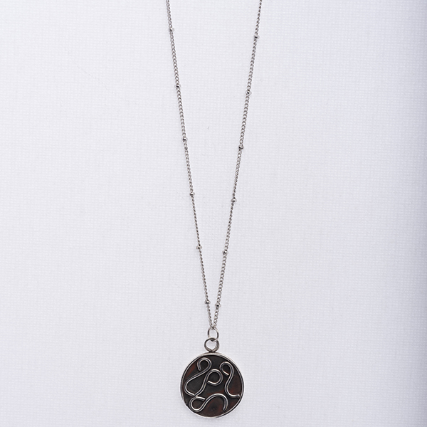 Κολιέ ( circle ancient, rebound layer pendant ) - ασήμι, ασήμι 925, κοντά - 2