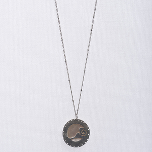Κρεμαστό ( circle pendant, white shell gemstone) - ασήμι, charms, ασήμι 925, επάργυρα, μακριά - 3