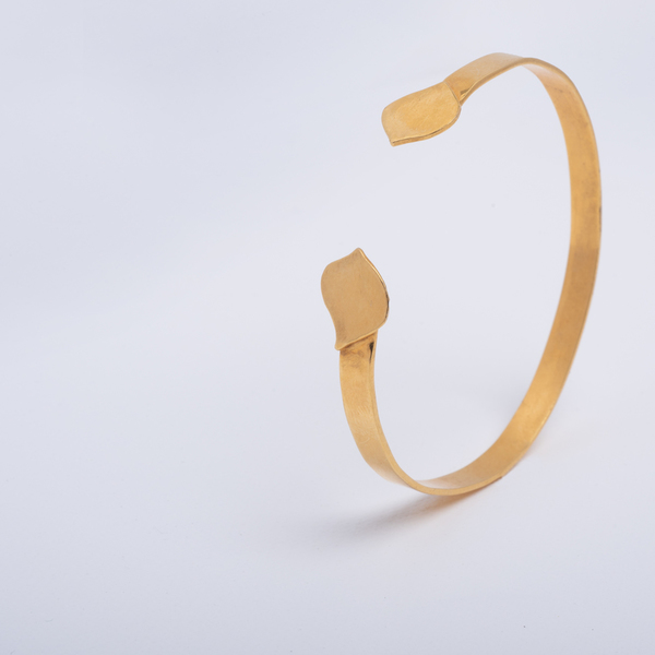 Επιχρυσωμένη χειροπέδα. βραχιόλι αυξομειούμενο (bird gold bracelet) - επιχρυσωμένα, μπρούντζος, χειροπέδες, αυξομειούμενα