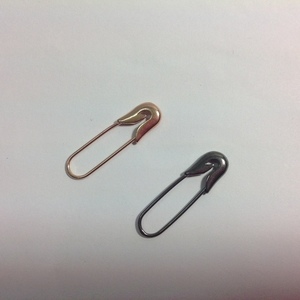 Σκουλαρίκι Παραμάνα από ασήμι large (ροζ & μαύρο ) - ασήμι, επιχρυσωμένα, ασήμι 925, μικρά, κρεμαστά