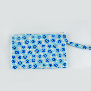 Τσάντα Blue for Luck - βαμβάκι, χειρός, δώρα για γυναίκες, μικρές, φθηνές