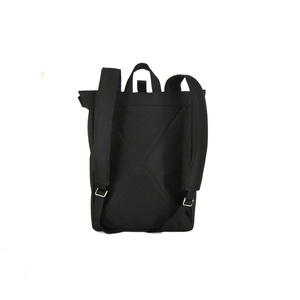 Μαύρο Σακίδιο Πλάτης // Roll top Backpack - πλάτης, σακίδια πλάτης, all day, vegan friendly - 3