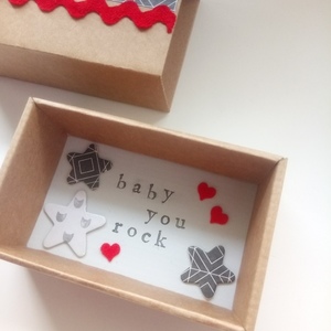 Ευχετήρια Κάρτα in a ΒΟΧ Baby You Rock - καρδιά, αστέρι, κουτί, κάρτα ευχών, δώρα αγίου βαλεντίνου - 4