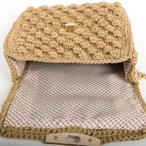 Πλεκτή τσάντα pochette σε σχέδιο bubble - ώμου, crochet, πλεκτές τσάντες, δώρα για γυναίκες, μικρές, μικρές - 4