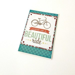 Κάρτα χειροποίητη με ποδήλατο - δώρο, scrapbooking, γενική χρήση - 2