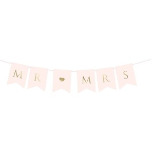 Γιρλάντα Mr & Mrs Ρόζ - mr & mrs, είδη γάμου