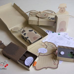Emotibox 3D ευχητήρια καρτούλα ζωάκι αγελάδα, άλογο ή πρόβατο - δώρα γενεθλίων, γενική χρήση, δώρο έκπληξη - 5
