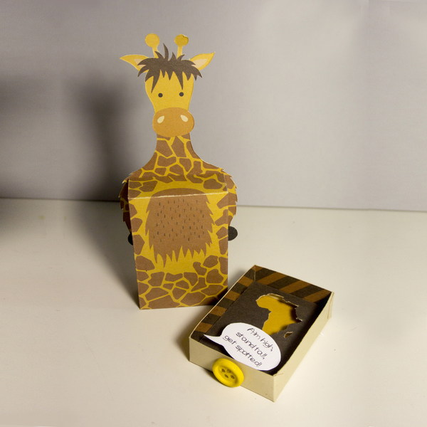 Emotibox 3D ευχητήρια καρτούλα λιοντάρι, ζέβρα, καμηλοπάρδαλη - λιοντάρι, δώρα γενεθλίων, γενική χρήση, δώρο έκπληξη - 2