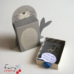 Emotibox 3D ευχητήρια καρτούλα πολική αρκούδα, πιγκουινάκι, φώκια - δώρα γενεθλίων, γενική χρήση, δώρο έκπληξη - 2