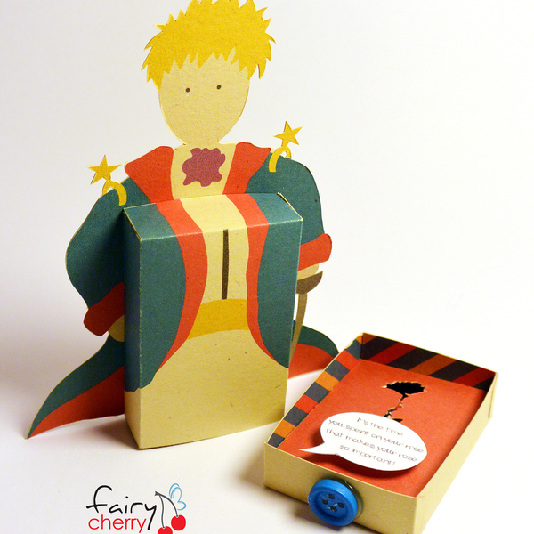 Emotibox 3D ευχητήρια καρτούλα Μικρός Πρίγκηπας - μικρός πρίγκιπας, δώρα γενεθλίων, γενική χρήση, δώρο γέννησης - 2