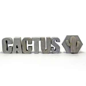 Γράμματα από σκυρόδεμα //cactus - είδη διακόσμησης, διακοσμητικό, διακοσμητικά