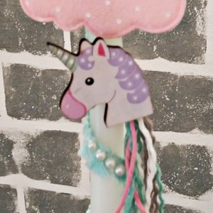 Customized Σετ Λαμπάδα-πουγκί για κορίτσι "Unicorn " - κορίτσι, λαμπάδες, μονόκερος, για παιδιά, σετ δώρου - 4
