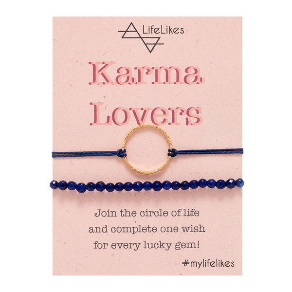 Βραχιόλι Karma Lovers - επιχρυσωμένα, ορείχαλκος, αυξομειούμενα