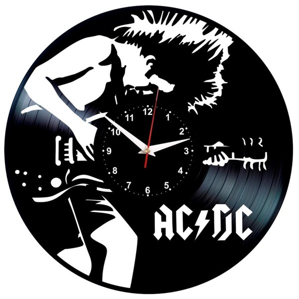 ACDC Angus Young HARD ROCK VINYL RECORD WALL CLOCK - τοίχου, ρολόγια
