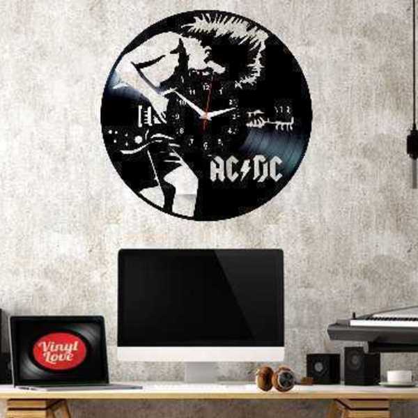 ACDC Angus Young HARD ROCK VINYL RECORD WALL CLOCK - τοίχου, ρολόγια - 2
