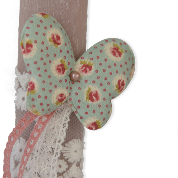 Αρωματική ρομαντική λαμπάδα "Πεταλούδα" - Φουντούκι oval 20cm - κορίτσι, λαμπάδες, πεταλούδα, για ενήλικες, για εφήβους - 3
