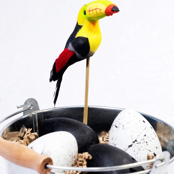 Πασχαλινή "Φωλιά" Τουκάν|Σετ των 4 - πασχαλινά αυγά διακοσμητικά, για ενήλικες, πασχαλινή διακόσμηση, πασχαλινά δώρα - 2