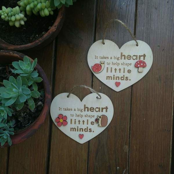 Καρδιά με μήνυμα για τη δασκάλα - καρδιά, μαγνητάκια, δώρα για δασκάλες - 4