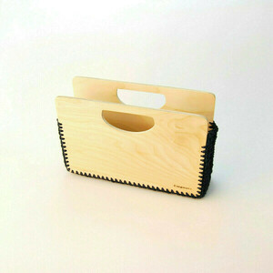 Χειροποίητη ξύλινη τσάντα - ξύλο, χειρός, πλεκτές τσάντες, μικρές, μικρές - 4
