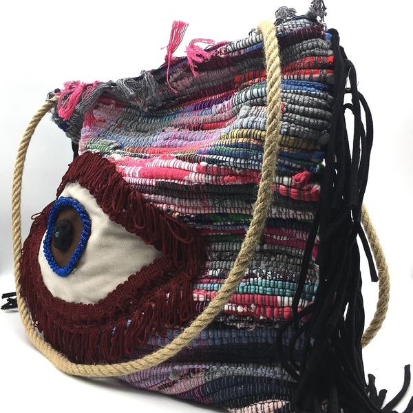 Τσάντα θαλάσσης κουρελού - ώμου, μεγάλες, θαλάσσης, φθηνές - 2