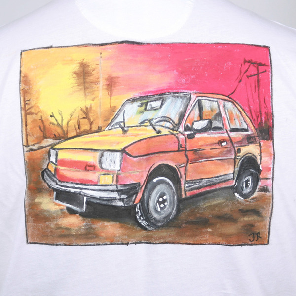Ανδρικό T-Shirt με ζωγραφιά ένα αυτοκίνητο fiat - βαμβάκι